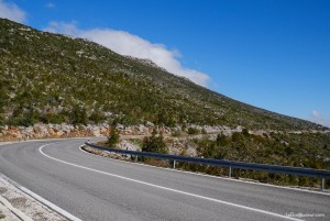 La route et la Burra (plus éprouvant en descente qu'en montée)